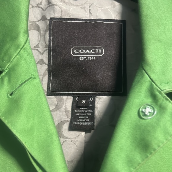 Coach Apple Green Coat - Picture 2 of 2